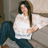 The Knit Collar — in Pearl White
