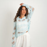 The Knit Collar — in Sky Blue