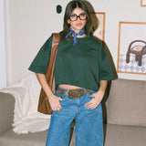 The Crop Tee — in Sage