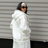 Women Zip-Up — in White