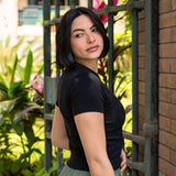 The Baby Tee — in Soft Noir