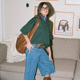 The Crop Tee — in Sage