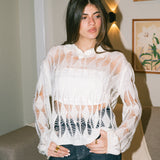 The Knit Collar — in Pearl White