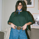 The Crop Tee — in Sage