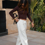 Women Cozy Pants– In White