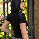 The Baby Tee — in Soft Noir
