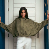 Pre Orders Suede Bomber Jacket – In Olive