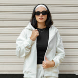 Women Zip-Up — in White