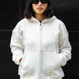 Women Zip-Up — in White