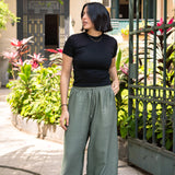 The Baby Tee — in Soft Noir