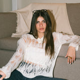 The Knit Collar — in Pearl White
