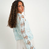 The Knit Collar — in Sky Blue