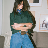 The Crop Tee — in Sage