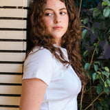 The Collar Top — in Pearl