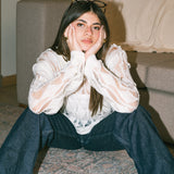 The Knit Collar — in Pearl White