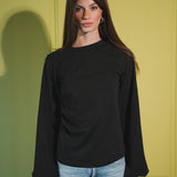 The Puffed Sleeve Top in black