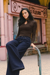 Brown Japenese long sleeve top