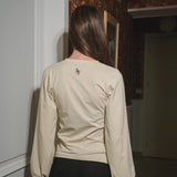 The Puffed Sleeve Top- in Cream