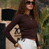 Brown Bow Top