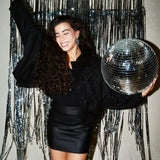 Suede Bomber Jacket – In Black