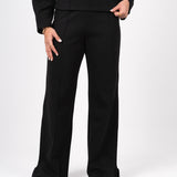 Black Interlock Knit Pants