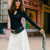 Black Japenese long sleeve top