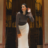 Brown Bell sleeve top