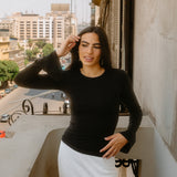 Black Bell sleeve top