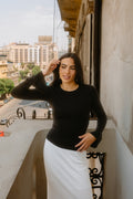 Black Bell sleeve top