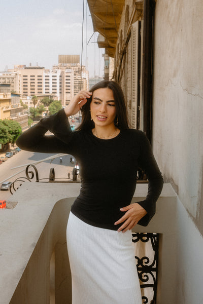 Black Bell sleeve top