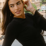Black Bell sleeve top