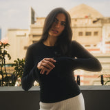 Black Bell sleeve top