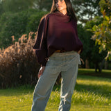 The Bat Hoodie - in burgundy