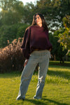 The Bat Hoodie - in burgundy