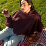The Bat Hoodie - in burgundy