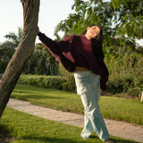 The Bat Hoodie - in burgundy