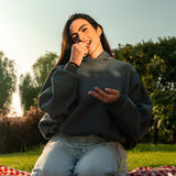 The Bat Hoodie - in Steel blue