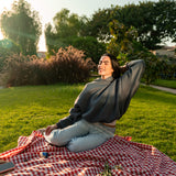 The Bat Hoodie - in Steel blue