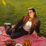 Brown Straight Fit Sweatpants