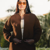 Brown Zip up