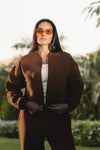 Brown Zip up