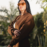 Brown Zip up