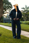 Navy Straight Fit Sweatpants