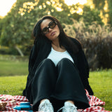 Black Straight Fit Sweatpants