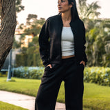 Black Straight Fit Sweatpants