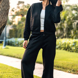 Black Straight Fit Sweatpants