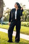Black Straight Fit Sweatpants