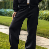 Black Straight Fit Sweatpants