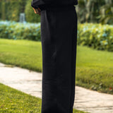 Black Straight Fit Sweatpants