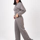 Grey Interlock Knit Pants